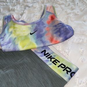 Nike Pro Matching Set Sports Bra + Spandex Shorts